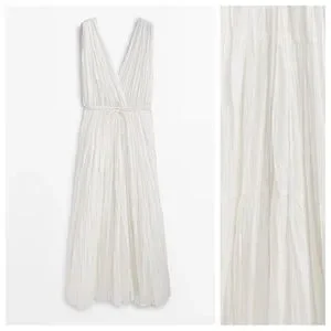 Massimo Dutti | Dresses | Nwt Massimo Dutti White 0 Cotton